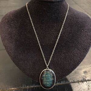 Silver Chain Necklace Inspirational Pendant Some Infinities are Bigger … Fox